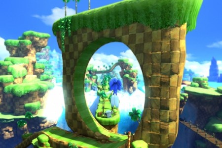 Green Hill Zone Modern Sonic Act - Sonic is Launched through one of the zone's Iconic loop the loops