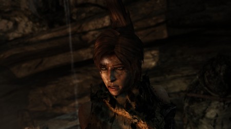 Lara gets battered quite a bit during the game.