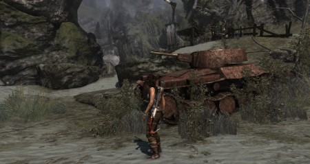 A tank, shame Lara can't repair it and drive around the island destroying shit.