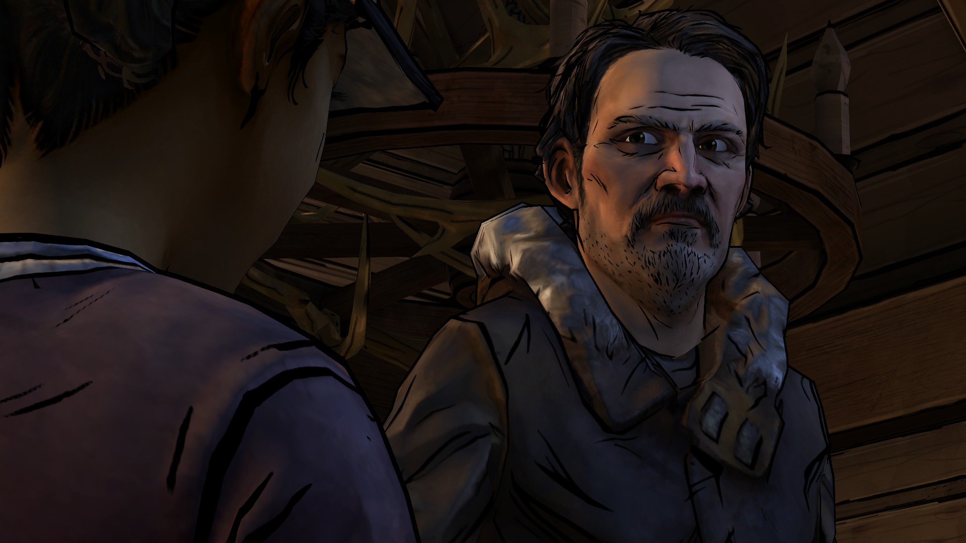 Carver and Clementine Walking Dead S2E2 screenshot